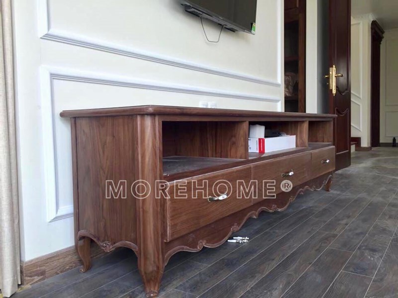  Kệ tivi gỗ óc chó cho phòng khách